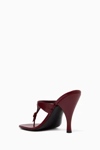 Kiss and Tell 100 Thong Mule Sandals in Leather