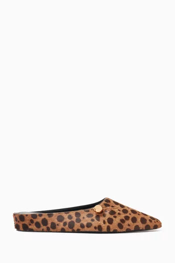 Sleep on It 30 Leopard-print Slippers in Pony Hair