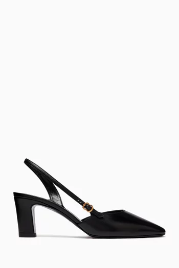Ask Around 65 Slingback Pumps in Leather