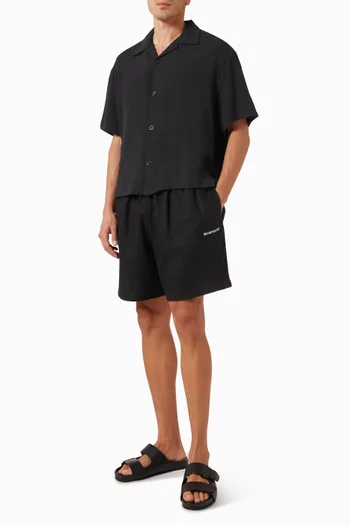 Wide-leg Shorts in Linen