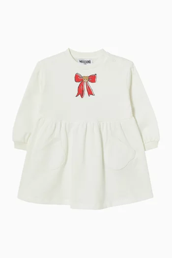 Teddy Bow Dress in Cotton