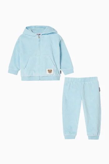 Teddy-print Tracksuit Set