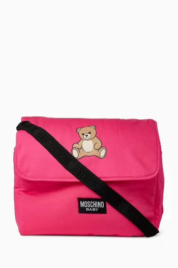 Teddy Bear Changing Bag & Mat in Cotton