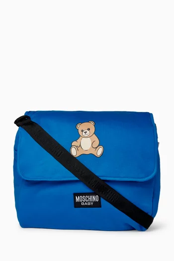 Teddy Bear Changing Bag & Mat in Cotton