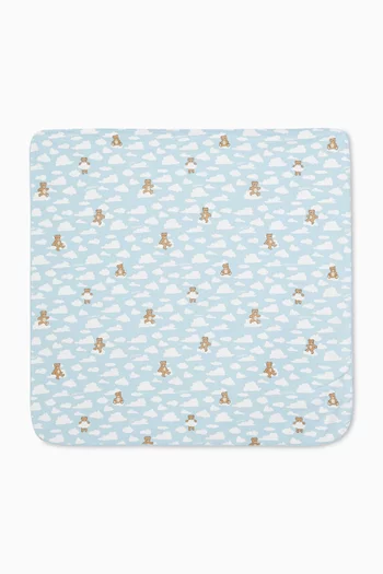 Teddy Bear Print Blanket in Cotton