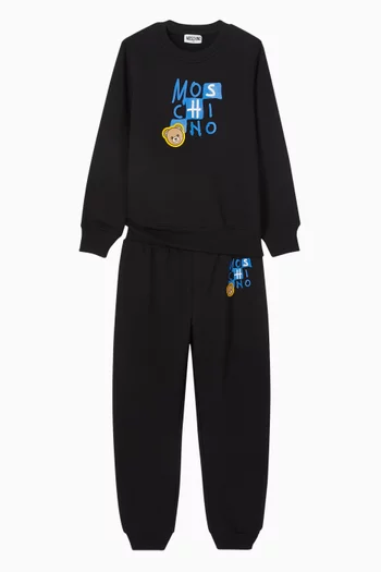 Teddy Bear Logo Sweatshirt in Cotton Blend