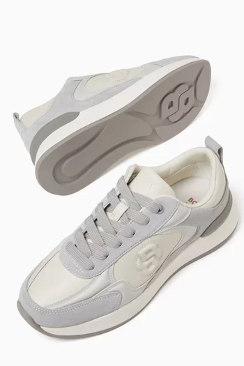 Monogram Sneakers in Leather & Suede
