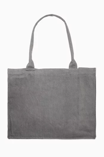 Logo-perforated Tote Bag