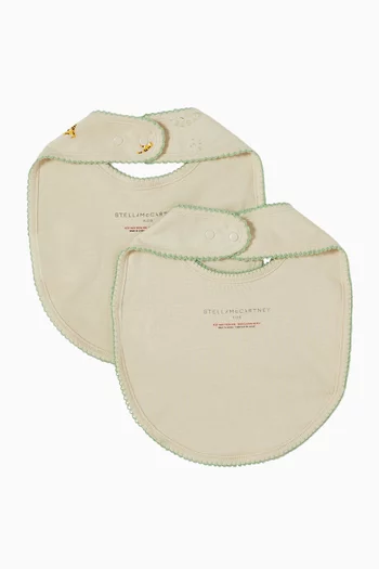 Tiger Print Bib, Set of 2