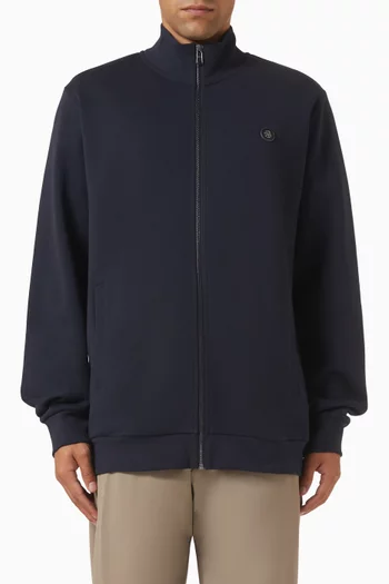 Double B Monogram Zip Sweatshirt in Cotton-blend