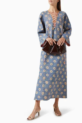 Lace-up Quilted Kaftan