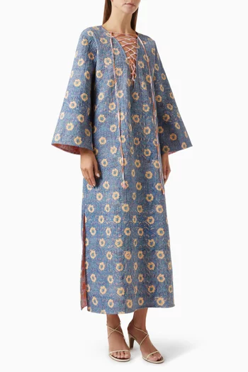 Lace-up Quilted Kaftan