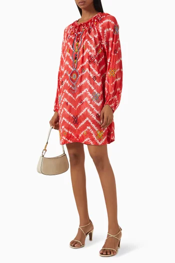 Alamais Beadwork Short Kaftan in Cotton