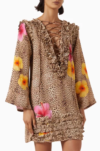 Hawaiian Lace-up Kaftan