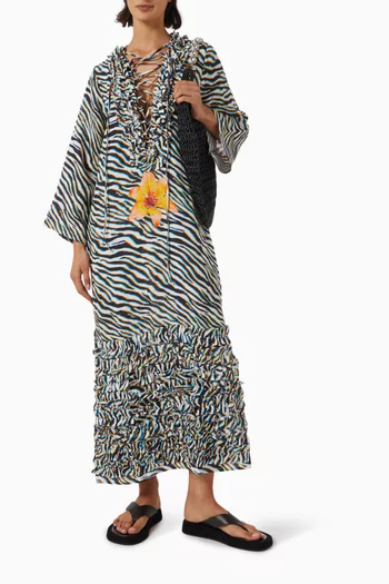 Hawaiian Lace-up Kaftan