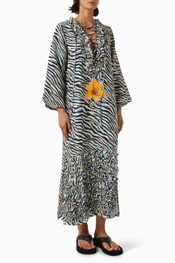 Hawaiian Lace-up Kaftan