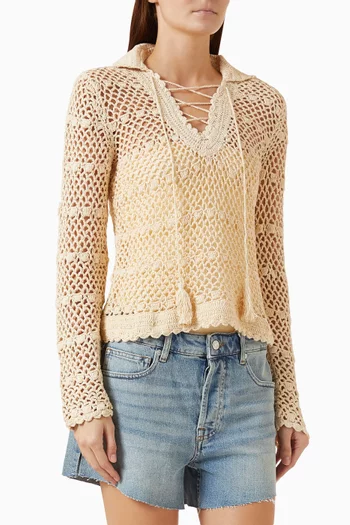 Kai Crochet Top in Cotton