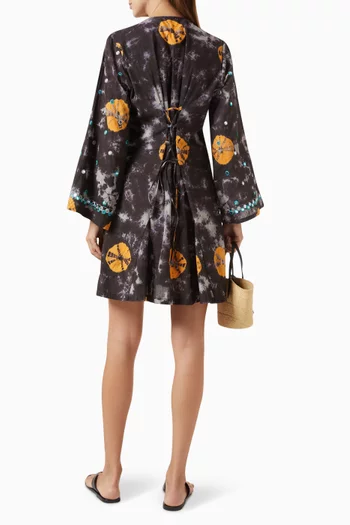 Classic Mirror Short Kaftan in Cotton