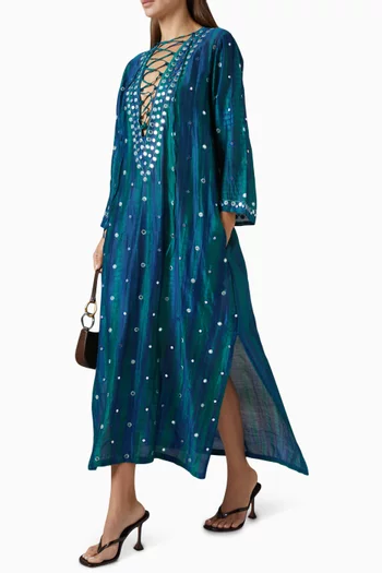 Classic Mirror Tie-dye Kaftan in Cotton