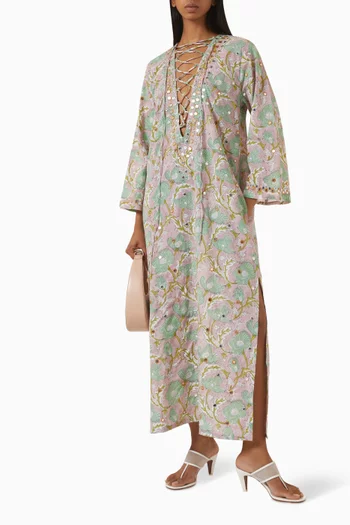Classic Mirror Kaftan in Cotton