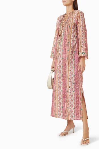 Mirror-embellished Kaftan