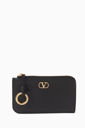 VLOGO Zip Wallet in Leather