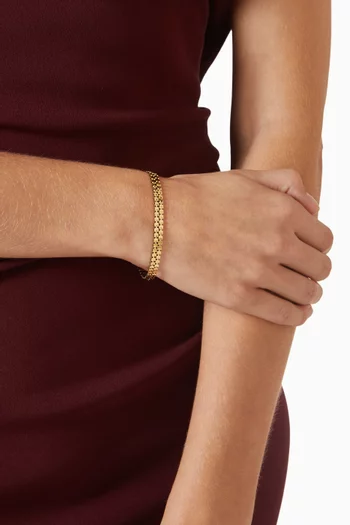 Double Amalfi Bracelet in 14kt Gold-plated Steel