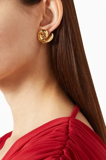 Gio Swirl Earrings in 14kt Gold-dipped Brass