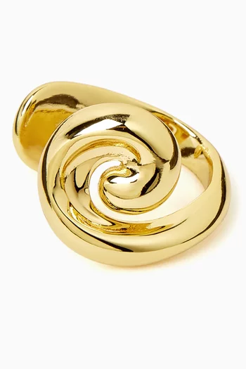 Gio Spiral Single Ear Cuff in 14kt Gold-dipped Brass