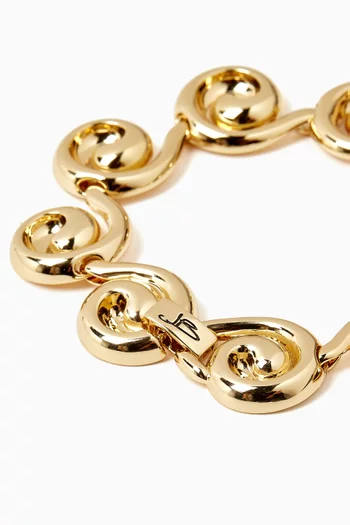 Nico Swirl Bracelet in Gold-tone Dipped Brass