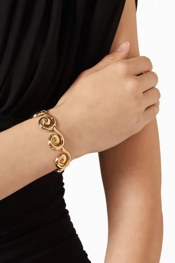 Nico Swirl Bracelet in Gold-tone Dipped Brass