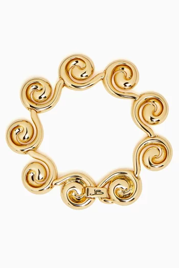 Nico Swirl Bracelet in Gold-tone Dipped Brass
