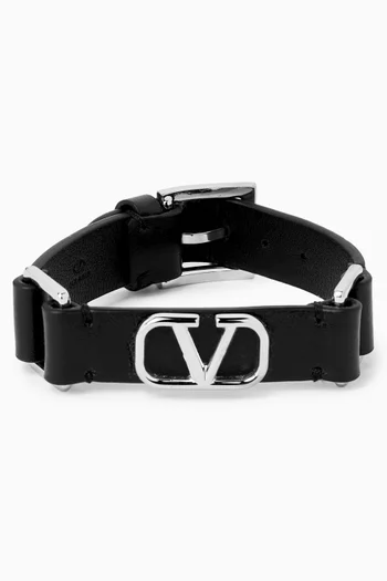 Logo Bracelet in Leather