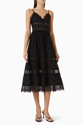 Penelope Midi Dress in Lace
