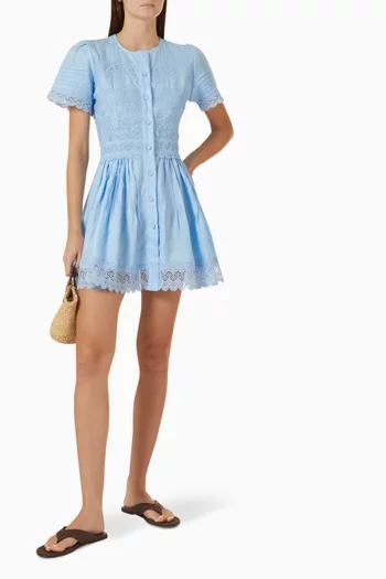 Chloe Mini Dress in Linen