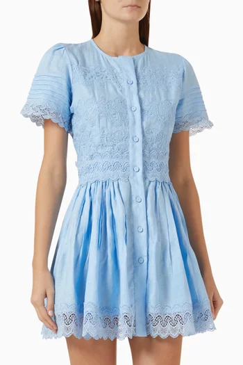 Chloe Mini Dress in Linen