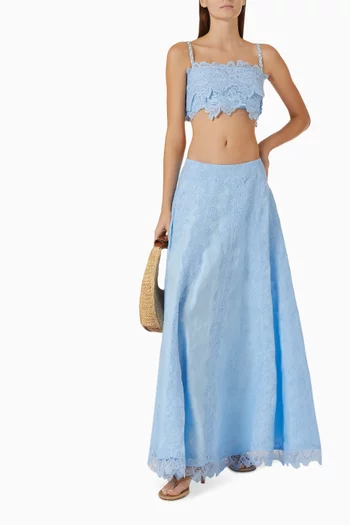 Amanecer Lace Top in Linen