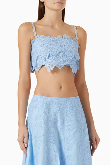 Amanecer Lace Top in Linen
