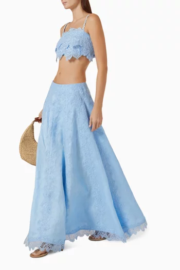 Resplandor Maxi Skirt in Linen