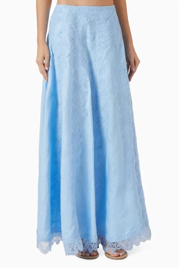 Resplandor Maxi Skirt in Linen