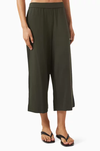 Knit Culotte Pants in Jersey