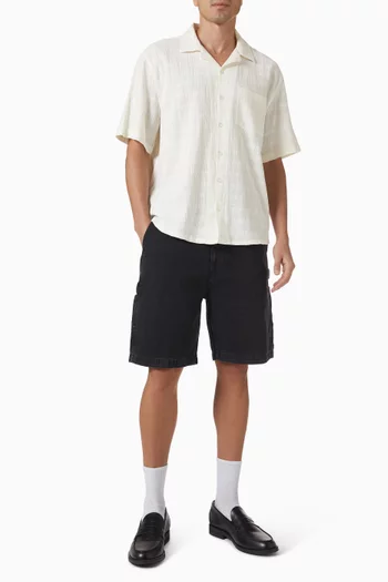 Washed Dobby Shirt in Cotton