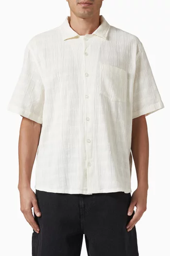 Washed Dobby Shirt in Cotton