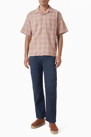 Plaid Shirt in Linen-blend