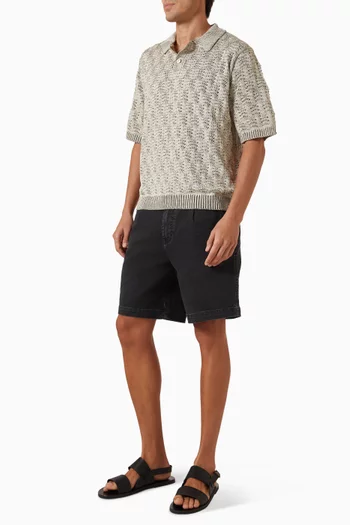 Cable Lace Polo T-shirt in Knit