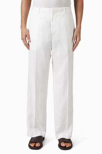 Relaxed-fit Straight-leg Pants in Linen