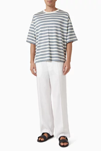 Oversized Striped T-shirt in Cotton-jersey