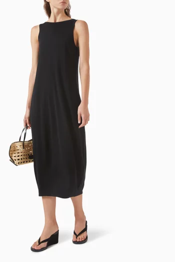 Round-neck Dress in Wool Blend