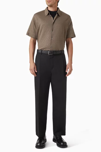 Short-sleeved Shirt in Linen-jersey