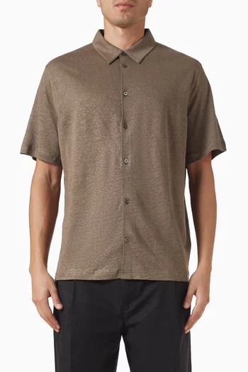 Short-sleeved Shirt in Linen-jersey